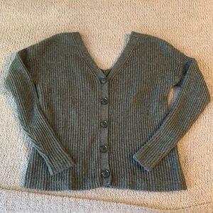 Reversible Grey Sweater Cardigan BR